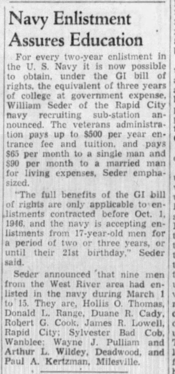 Clipping from Rapid City Journal